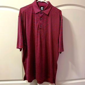 Men’s foot joy golf polo large stripe striped blue red orange
